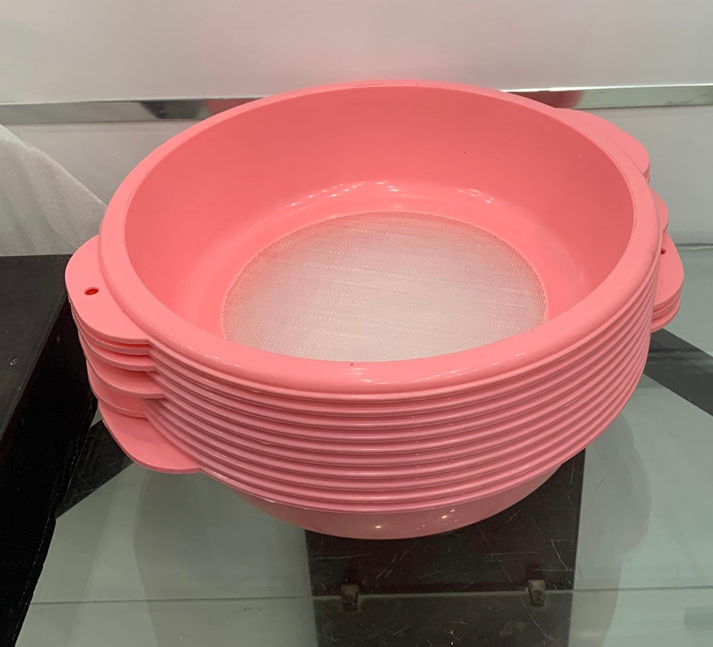 Tamis Rond Rose – Passoire Fine à Mailles Serrées
