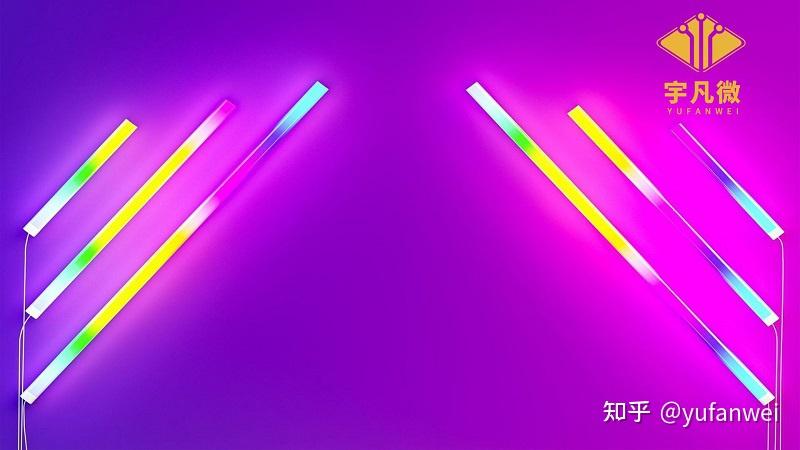 Lampes murales tubulaires LED WiFi RGBIC