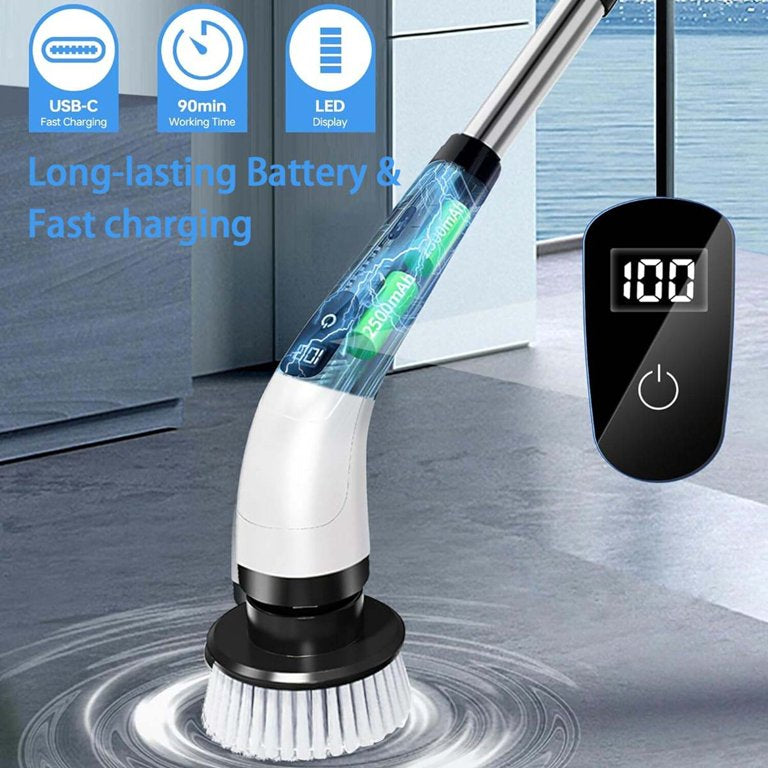 Brosse de nettoyage électrique rotative