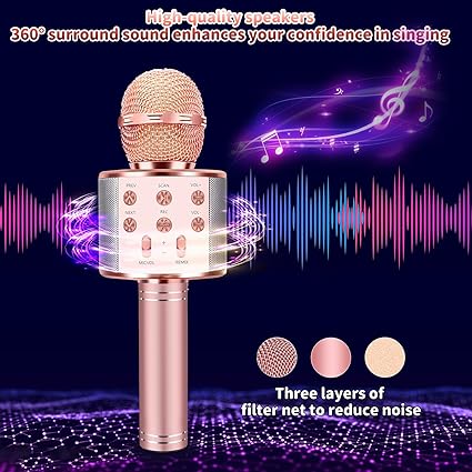 Microphone de karaoké aux couleurs assorties