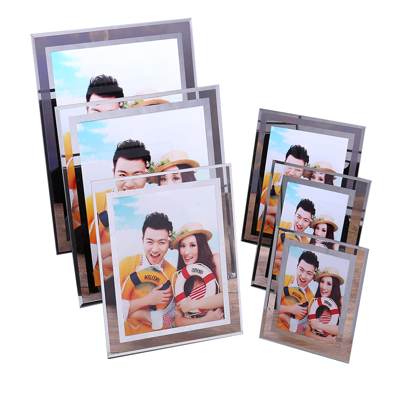 Excellent miroir mural vierge A4 en verre pour sublimation, cadre transparent pour décoration d'intérieur