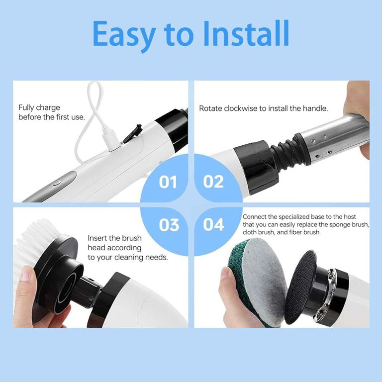 Brosse de nettoyage électrique rotative