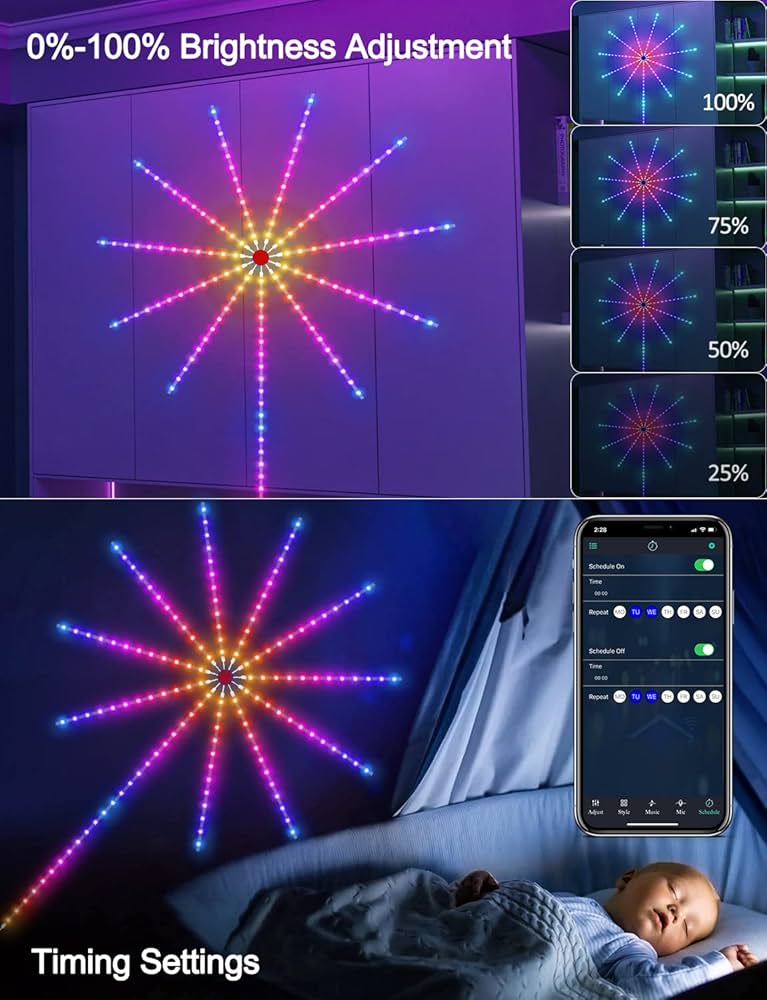 Lumières LED intelligentes Fireworks