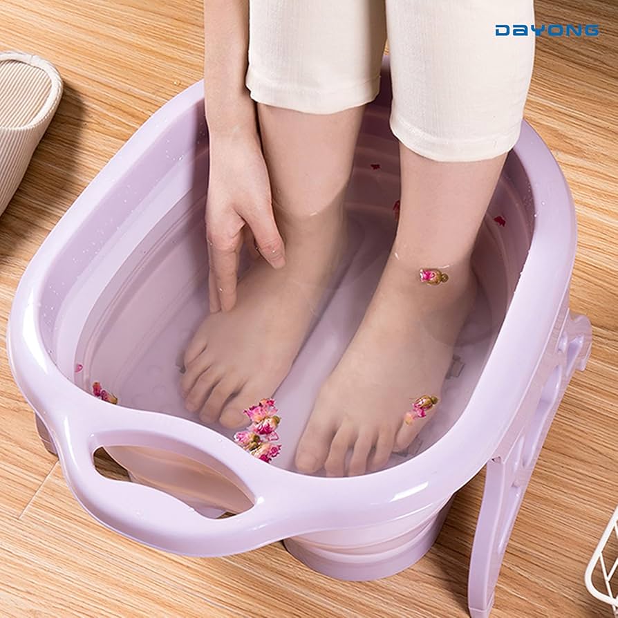 Bassin de bain de pieds pliable