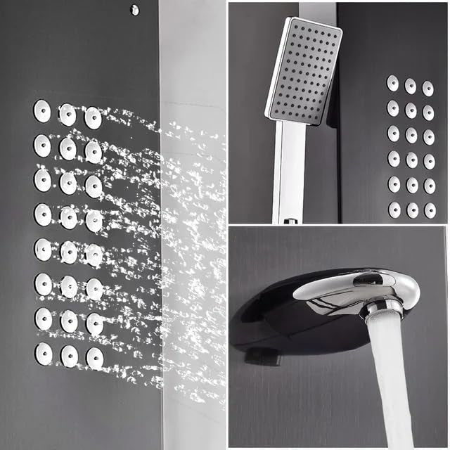 Colonne de Douche Multifonction en Acier Inoxydable
