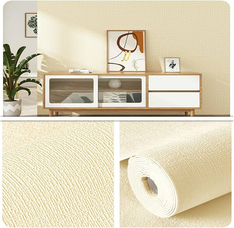 Papier Peint Texturé Jaune