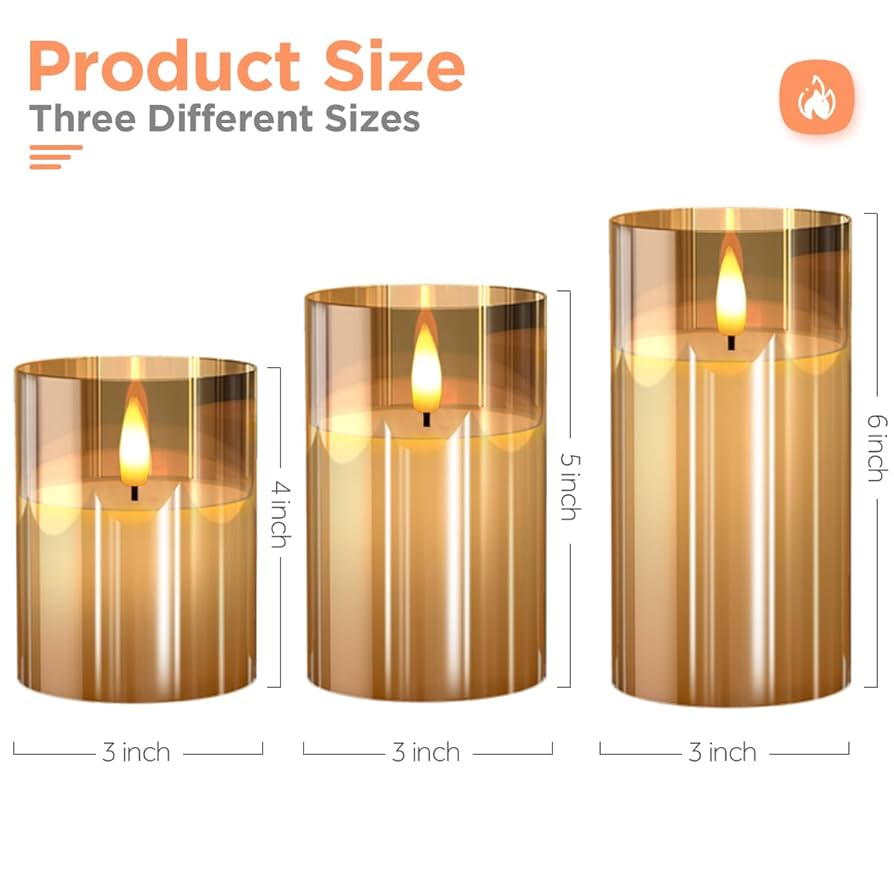 Bougies LED sans flamme en verre