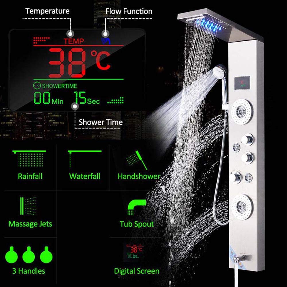Colonne de douche en acier inoxydable