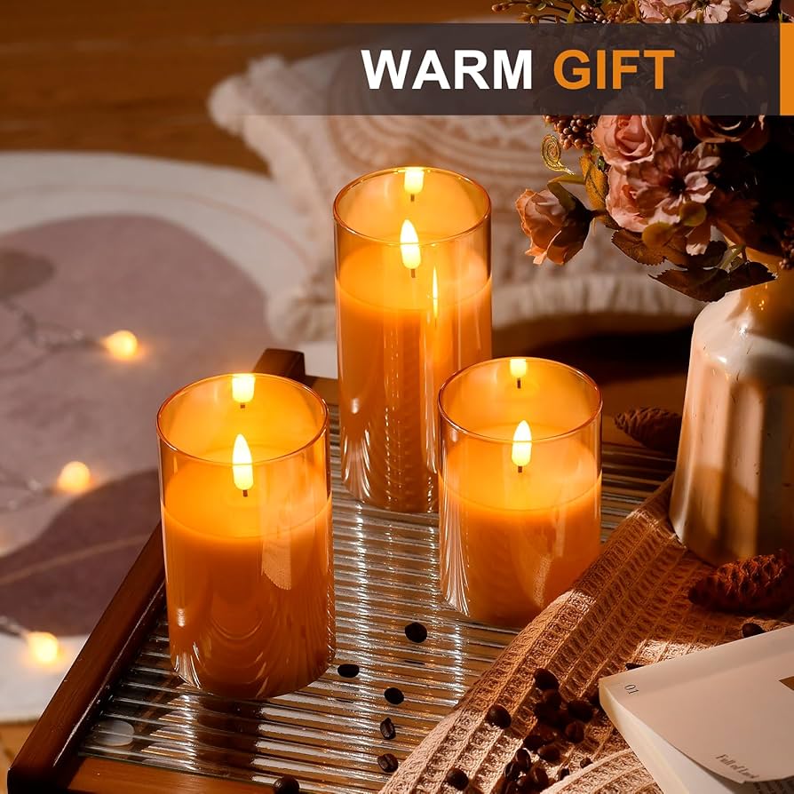 Bougies LED sans flamme en verre