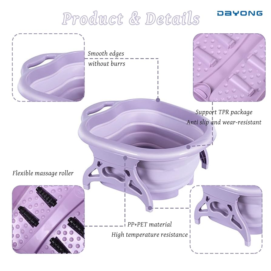 Bassin de bain de pieds pliable