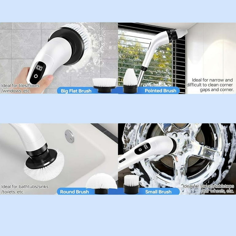 Brosse de nettoyage électrique rotative