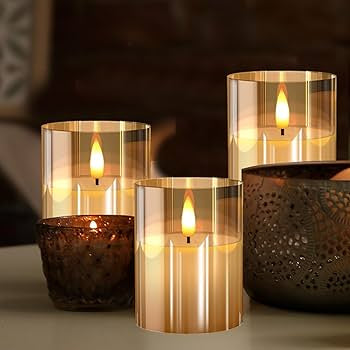 Bougies LED sans flamme en verre