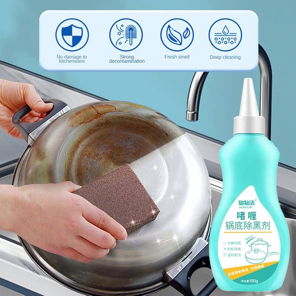 Nettoyant pour fond de casserole en acier inoxydable