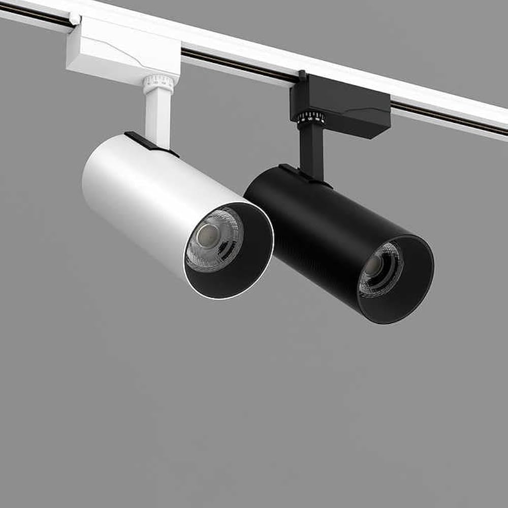 Spot LED sur rail COB 30 W en alliage d'aluminium à dissipation thermique rapide, lot de 3 (blanc)