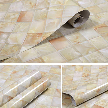Papier Peint marbre carreaux jaune
