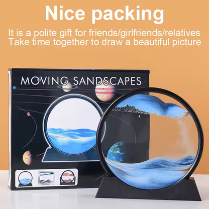 Cadre Déco Sablier 3D – Moving Sand Art Anti-Stress