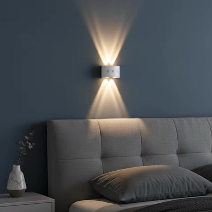 Lampe murale LED rechargeable à double éclairage (haut/bas)