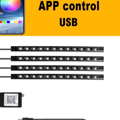 Kit LED Ambiance Voiture – Contrôle App + Télécommande