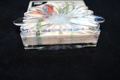 Porte-serviettes transparent en forme de fleur pour toutes les occasions