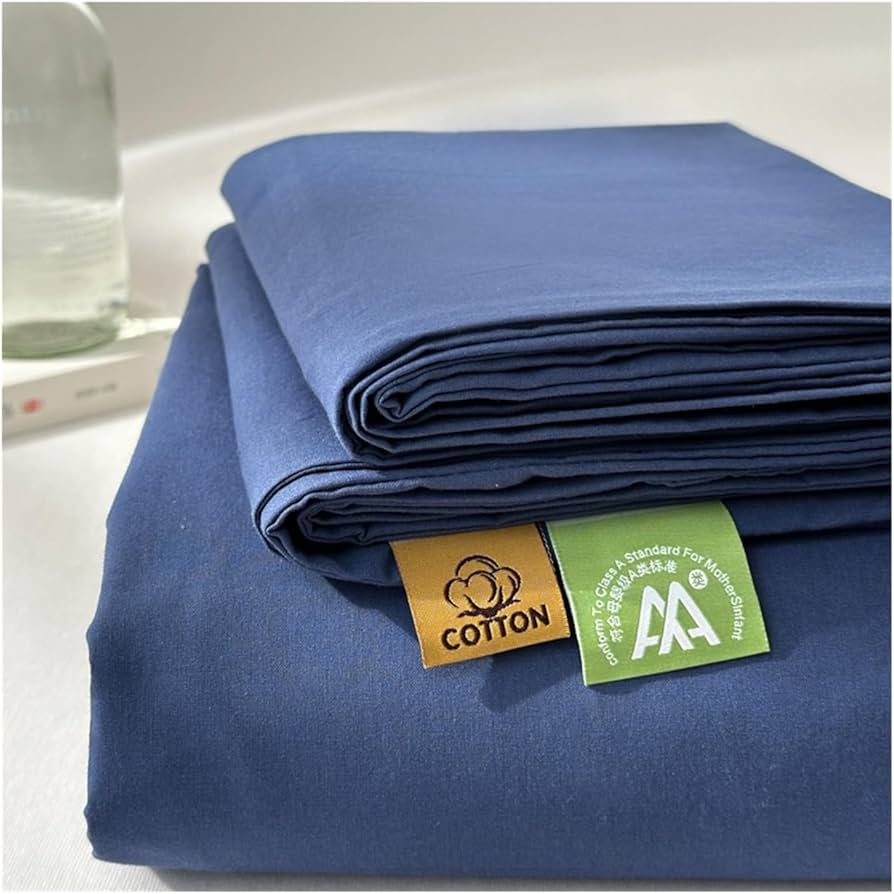 Drap plat 100 % coton lavé