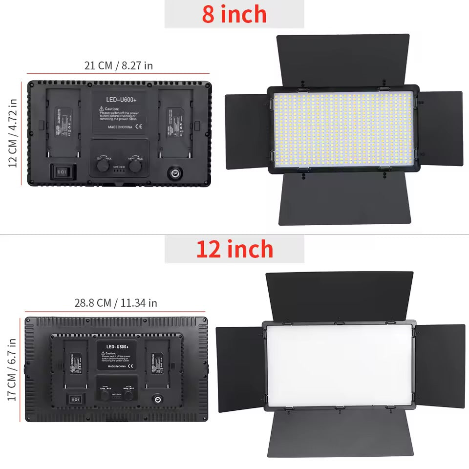 Éclairage LED U600/800 pour studio photo