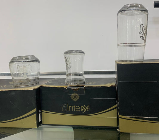 Set de Verres Interlife – Design Doré Élégant