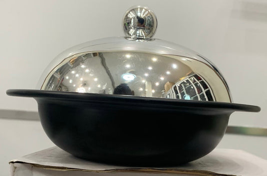 Dattier Élégante – Couvercle Inox & Plat Noir Mat