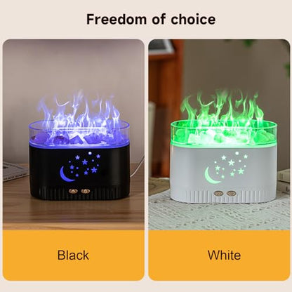 Diffuseur d’Huiles Essentielles Effet Flamme avec Pierres Cristal