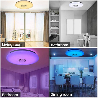 Plafonnier LED RGB avec haut-parleur Bluetooth