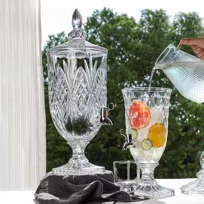 Distributeur de Boisson en Verre – Style Vintage sur Pied