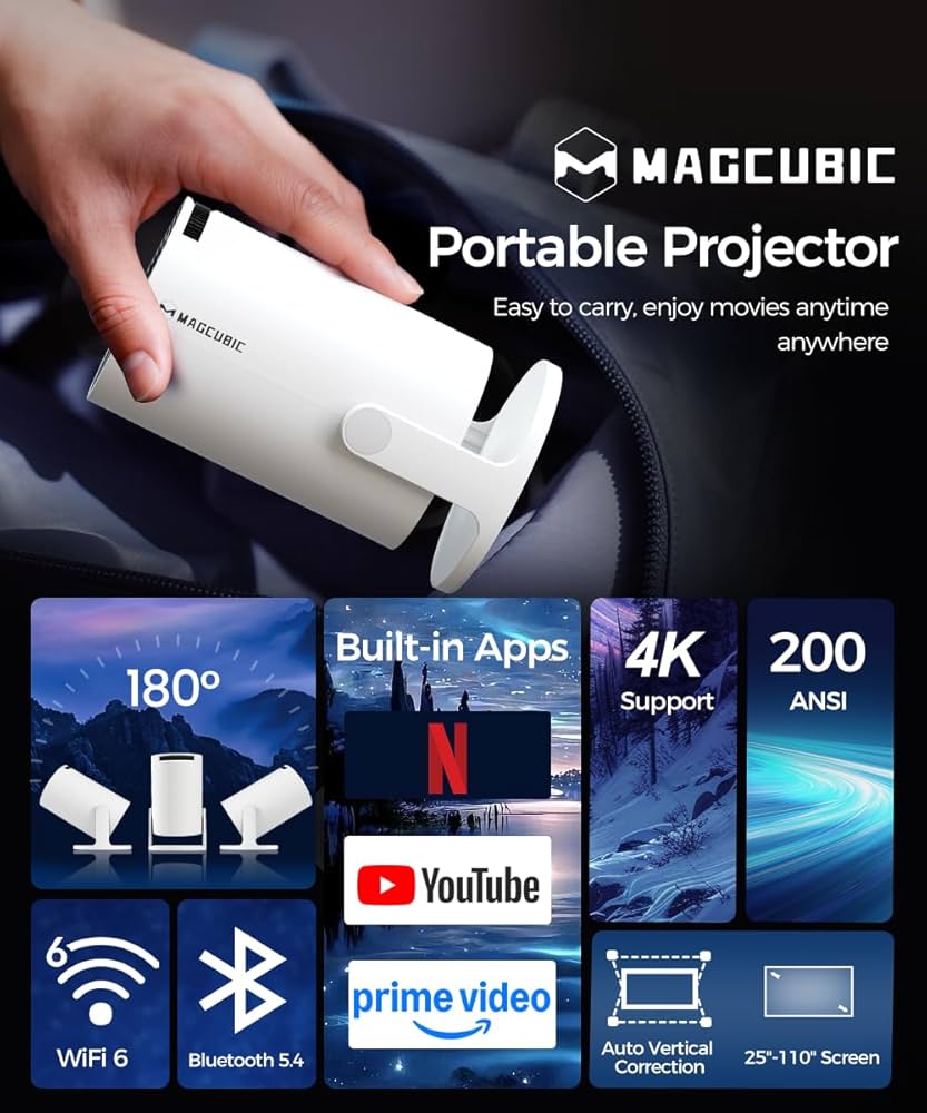 Mini-projecteur Magcubic HY300PRO avec WiFi et Bluetooth
