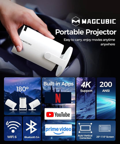 Mini-projecteur Magcubic HY300PRO avec WiFi et Bluetooth