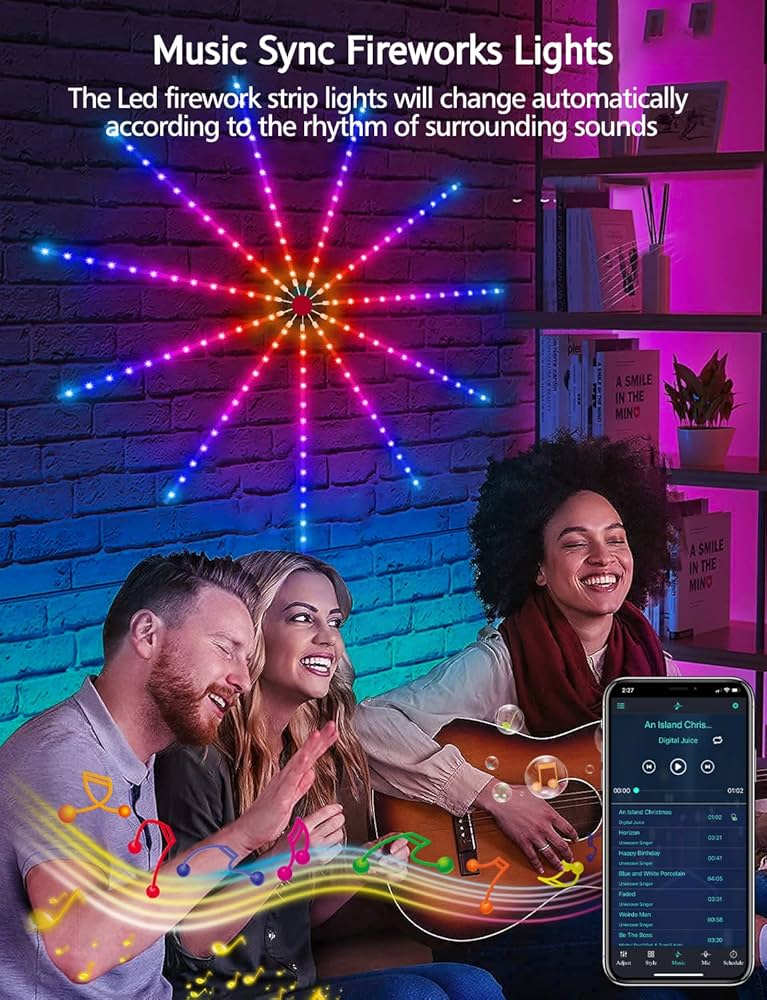 Lumières LED intelligentes Fireworks