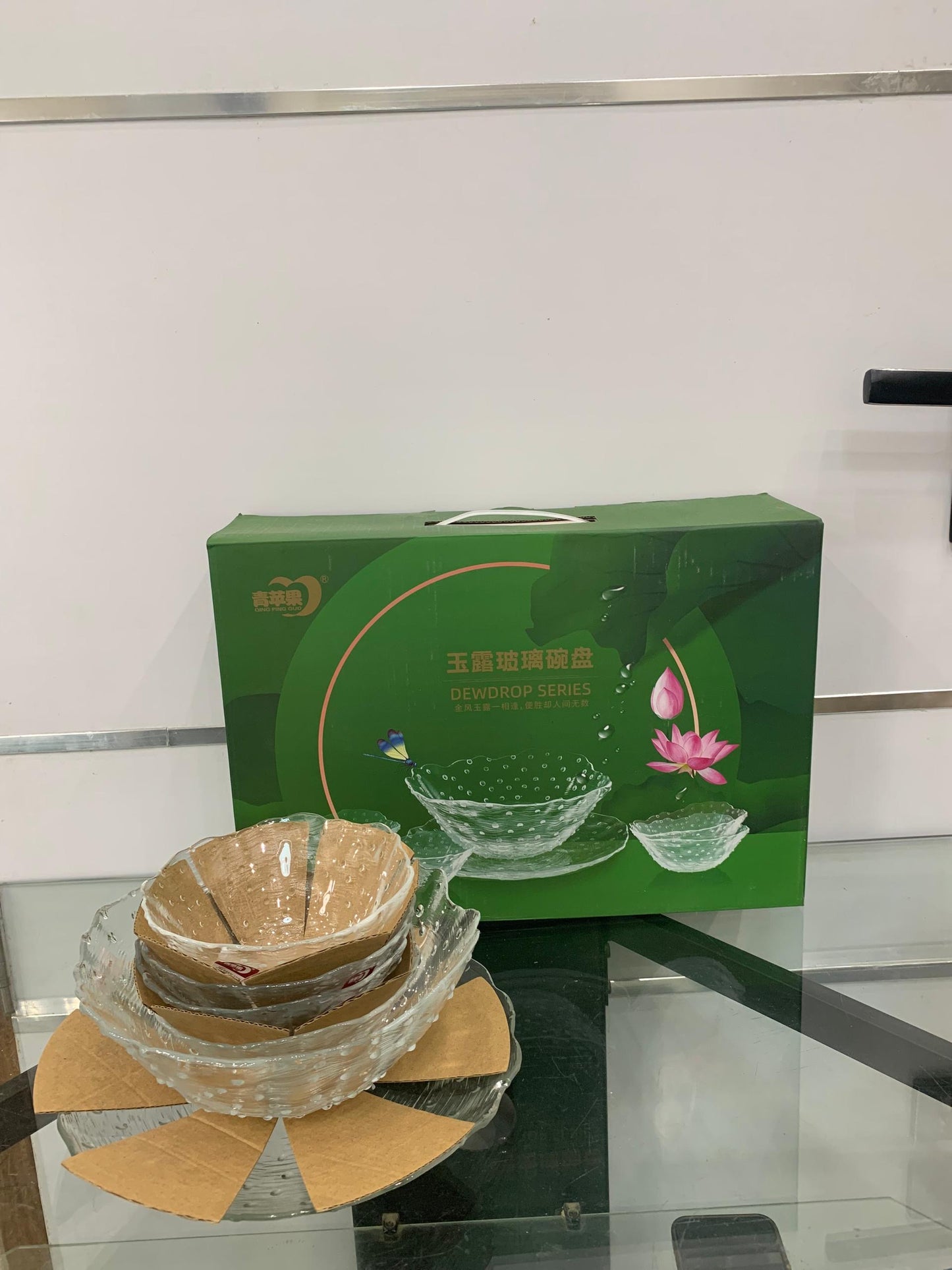 Service de Bols en Verre – Série Dewdrop