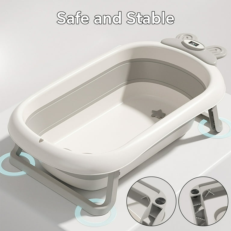 Baignoire bébé pliable et agrandie pour nourrissons et jeunes enfants