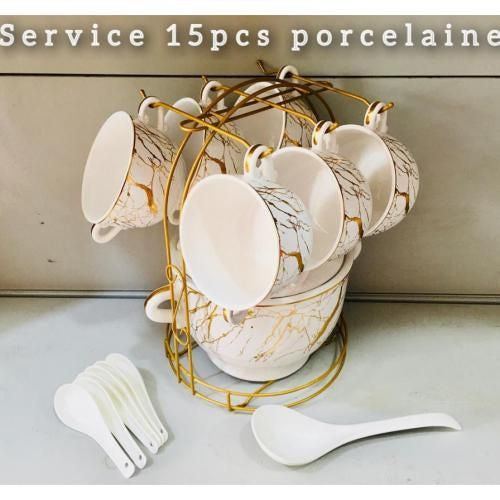 Service en porcelaine 15 pièces