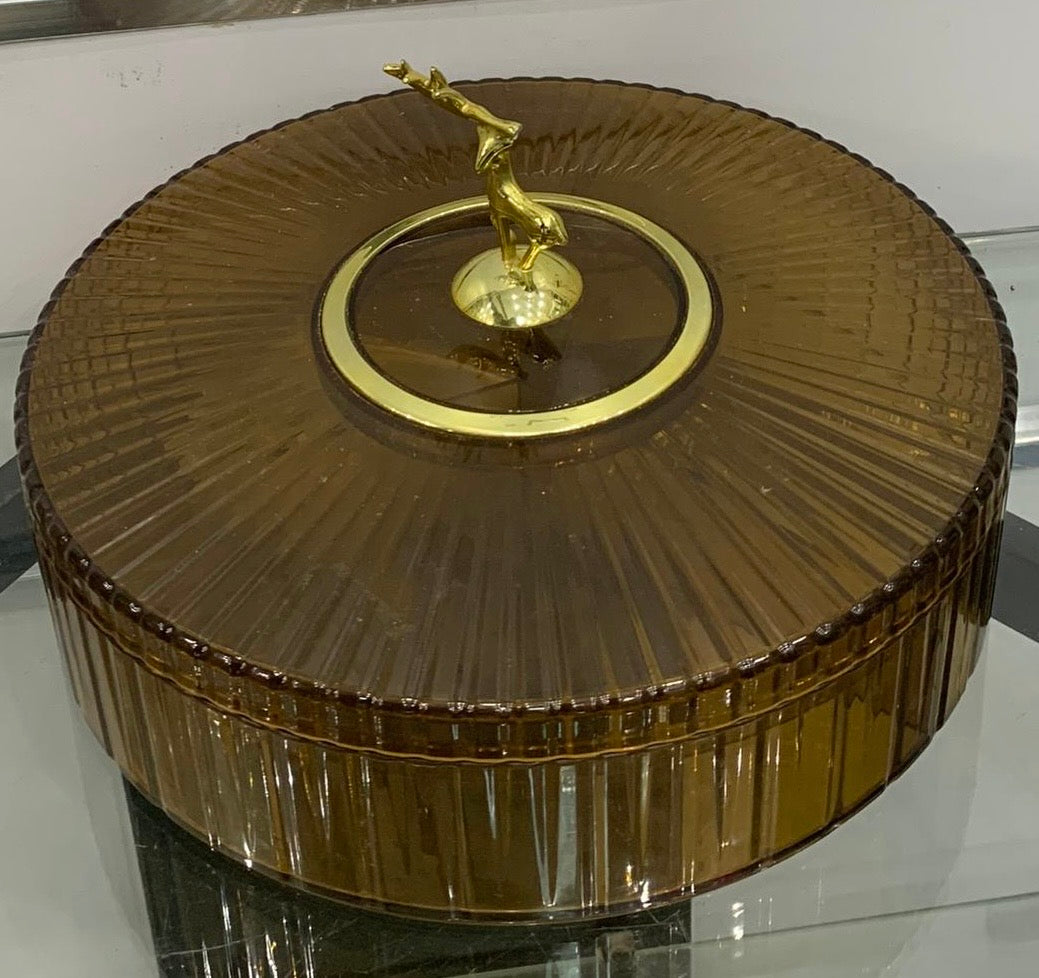 Boîte à Gâteau ou Bonbonnière – Design Cerf Doré