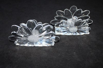 Porte-serviettes transparent en forme de fleur pour toutes les occasions