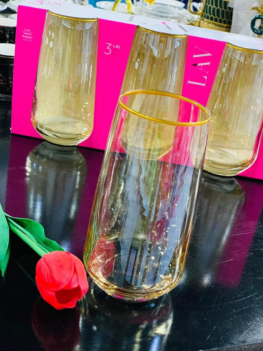 Set de 3 Verres LAV – Finition Dorée