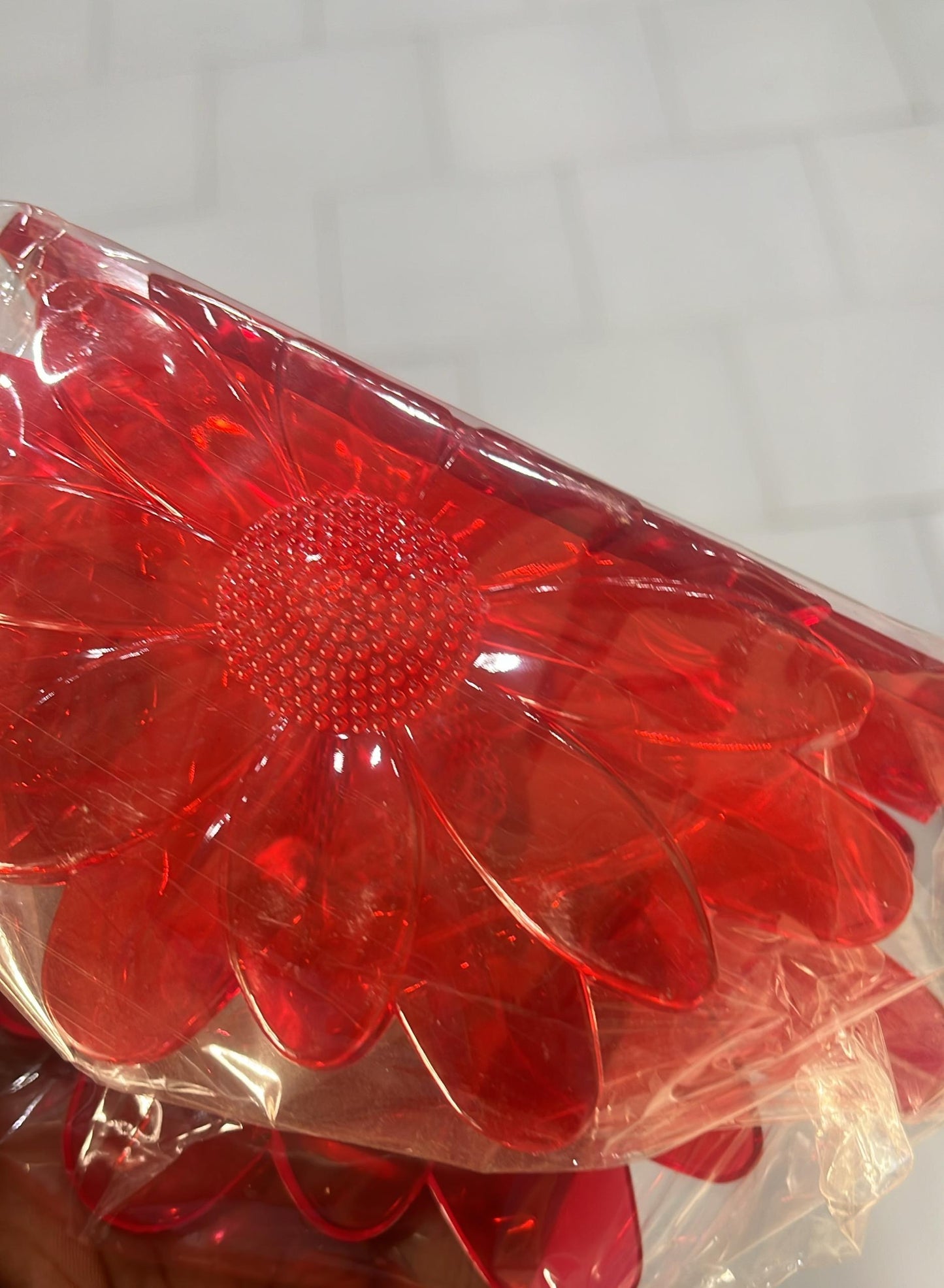 Porte-serviettes transparent en forme de fleur pour toutes les occasions