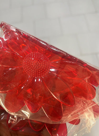 Porte-serviettes transparent en forme de fleur pour toutes les occasions
