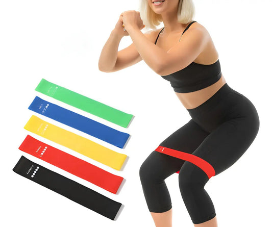 Fitness, yoga, squats, étirements, bandes élastiques, lot de 5