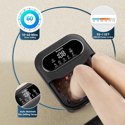 Spa de pieds électrique rotatif pliable