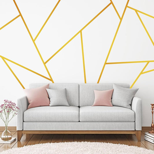 Lot de 24 autocollants muraux métalliques