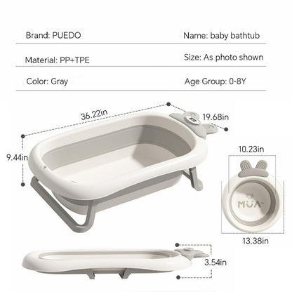 Baignoire bébé pliable et agrandie pour nourrissons et jeunes enfants