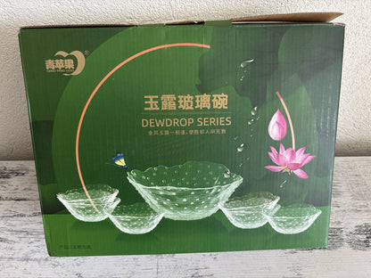 Service de Bols en Verre – Série Dewdrop