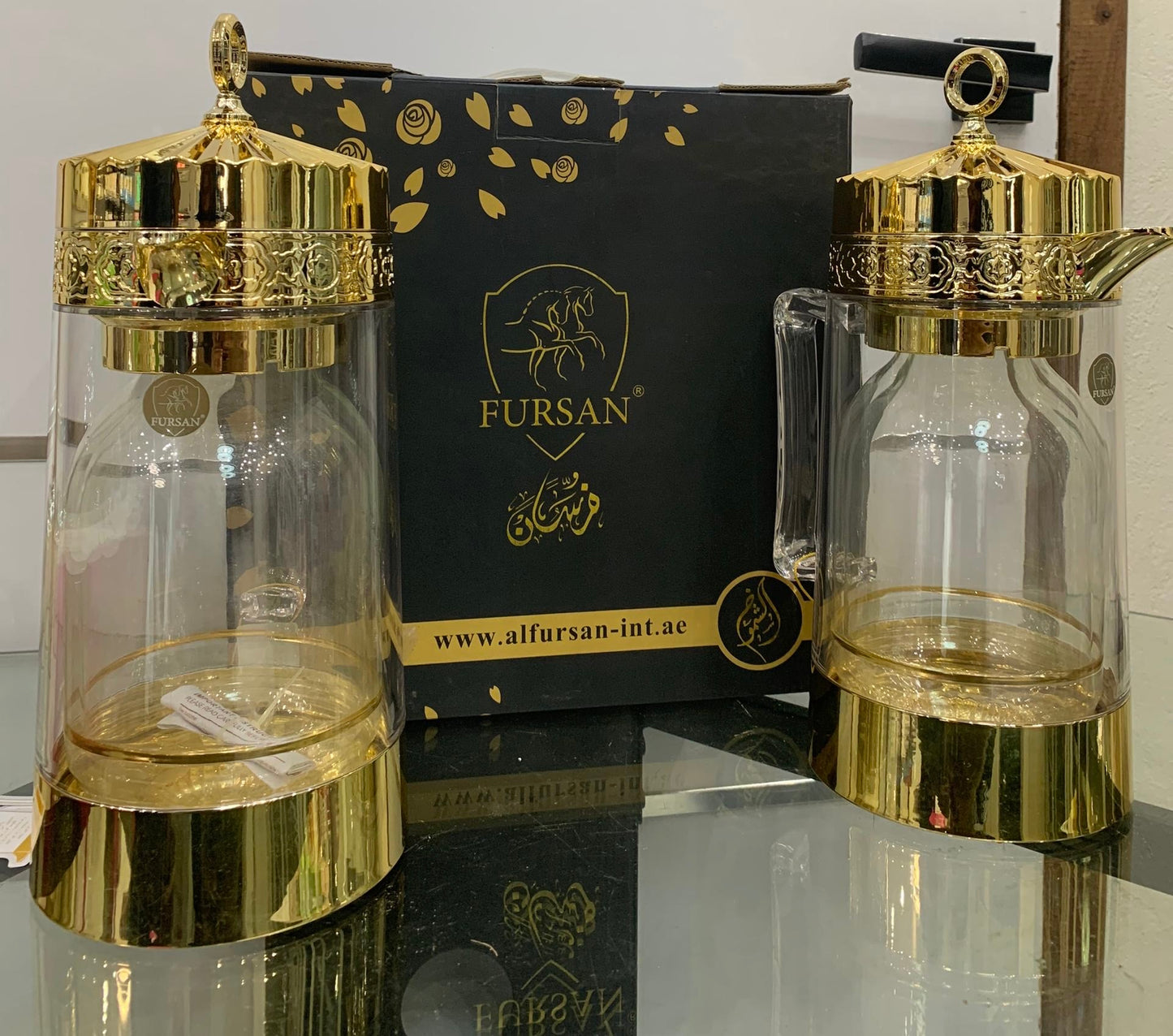Carafes Luxueuses FURSAN – Set de 2 Pièces Dorées