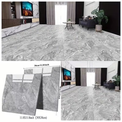 panneaux Sol étanches à motif marbre gris
