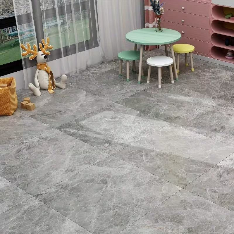 panneaux Sol étanches à motif marbre gris