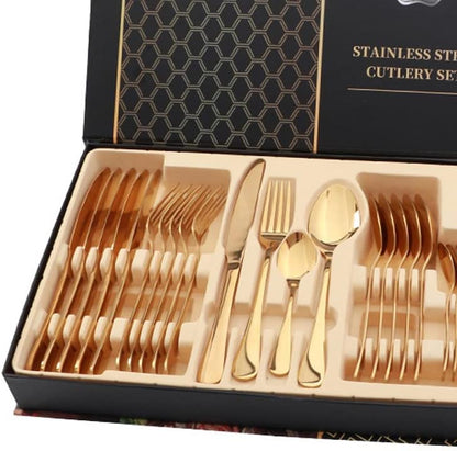 Ensemble de couverts 20 pièces, coffret cadeau en acier inoxydable